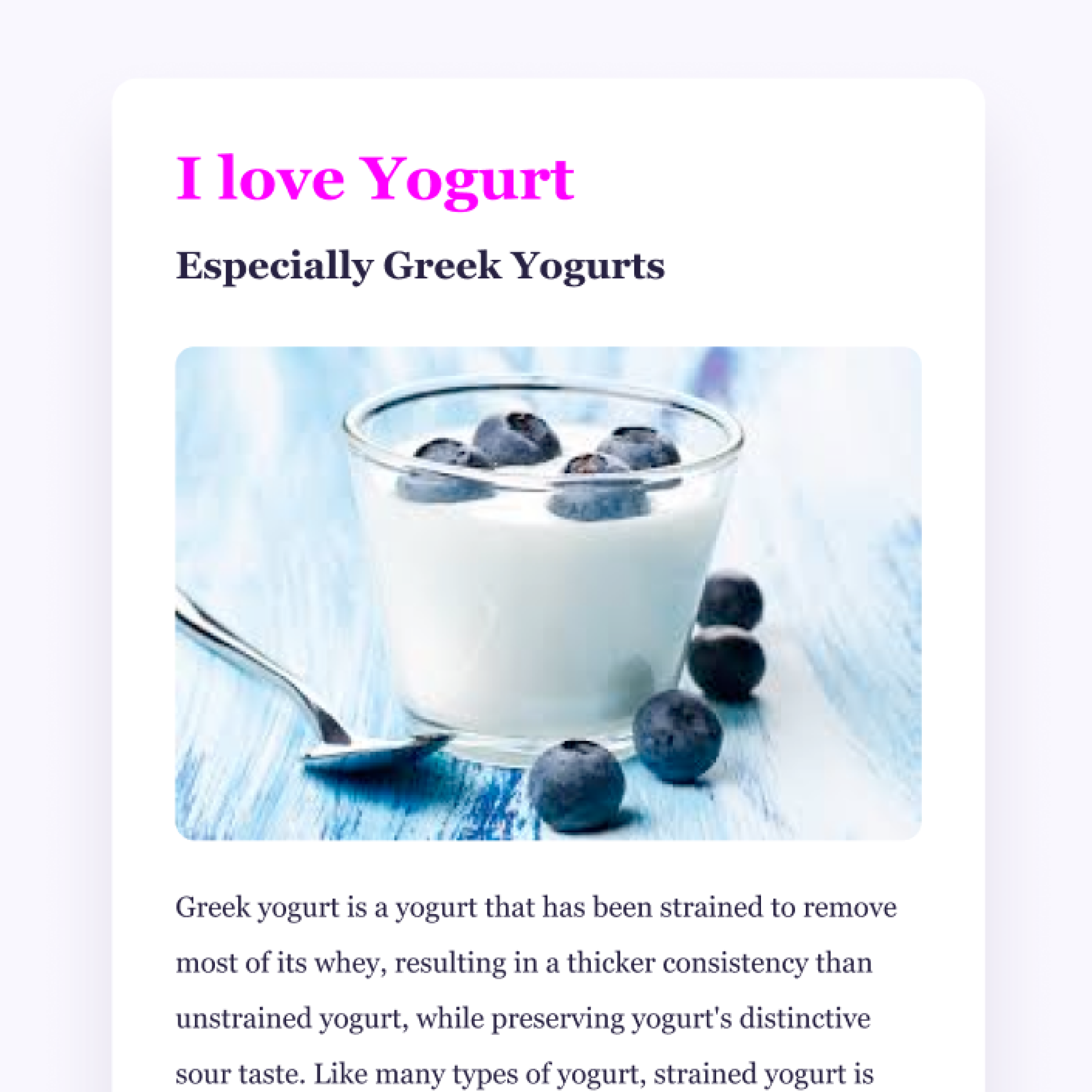 blueberry greek yogurt